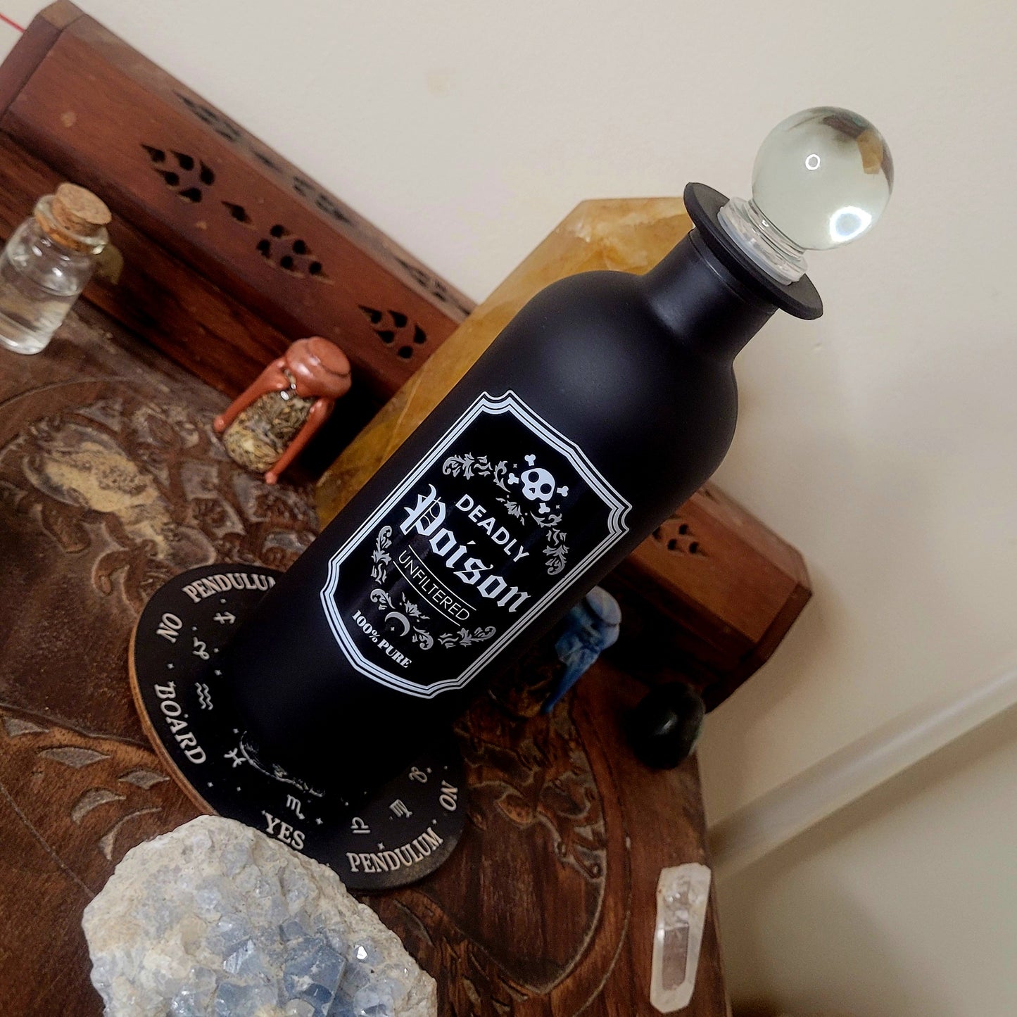 DECORATIVE GLASS POTION BOTTLE