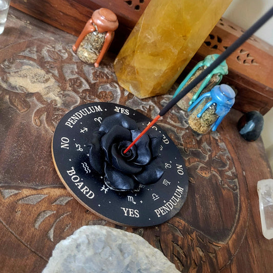 BLACK ROSE INCENSE STICK HOLDER