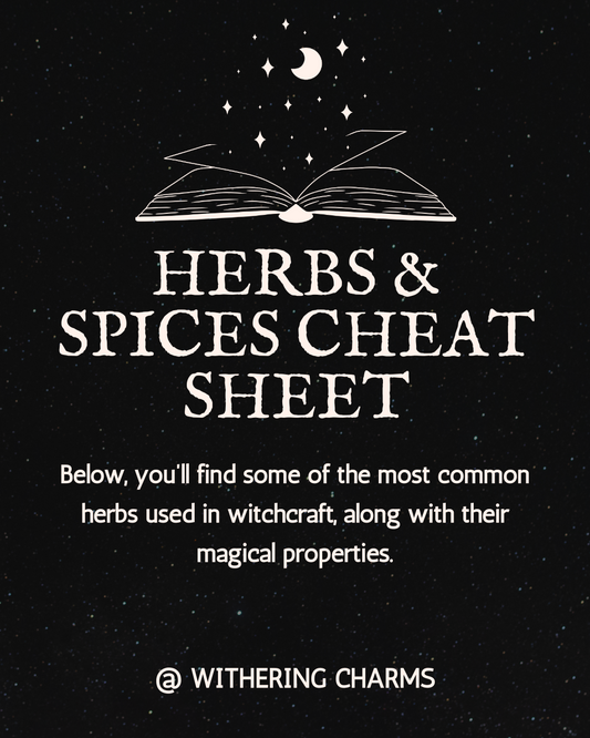 50 COMMON HERBS & SPICES CHEAT SHEET